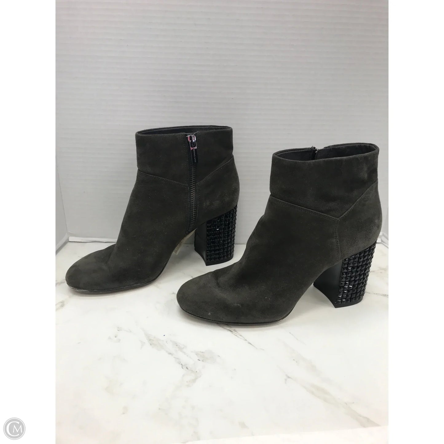 Boots Designer By Michael Kors In Grey, Size: 8