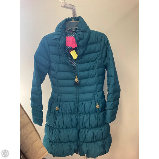 Jacket Puffer & Quilted By Betsey Johnson In Teal, Size: Sp