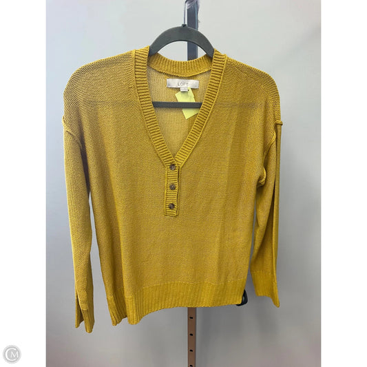 Top Long Sleeve By Loft In Gold, Size: Xs
