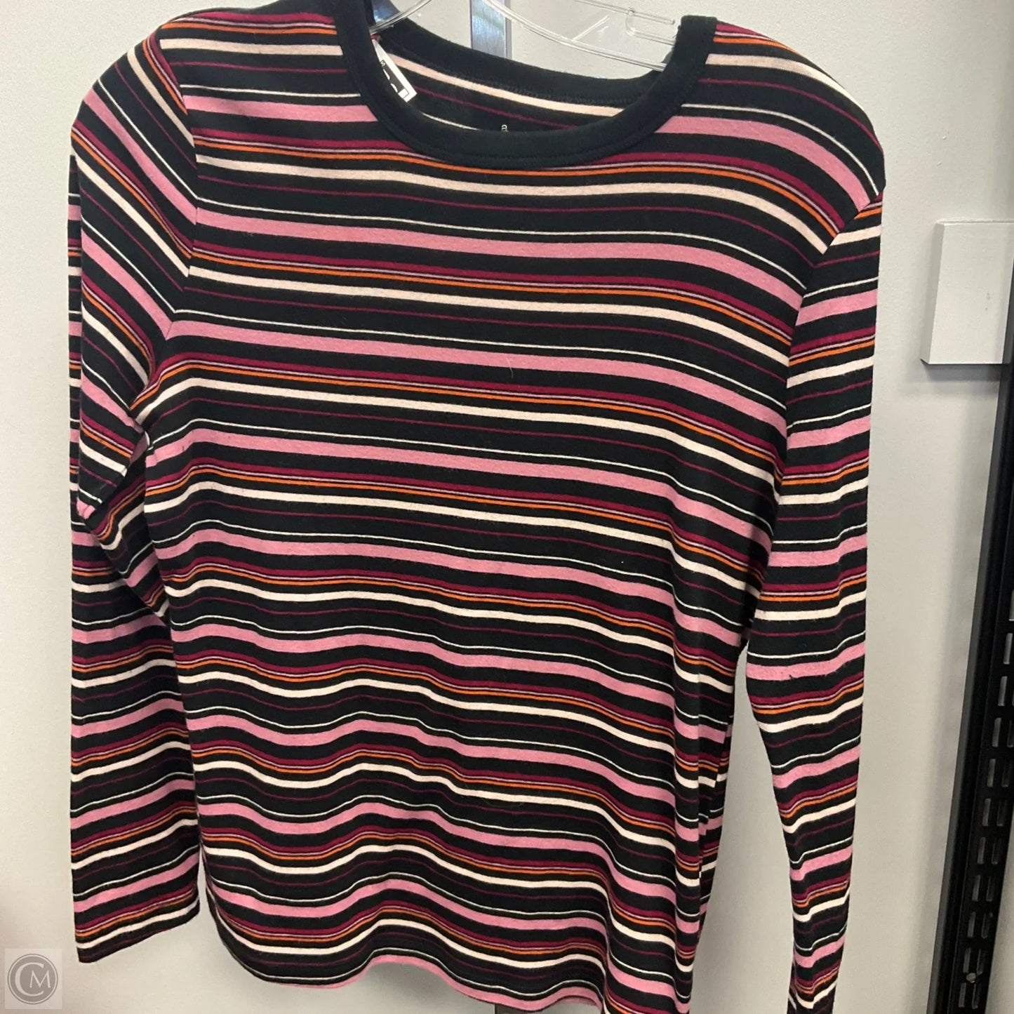 Top Long Sleeve By A New Day In Striped Pattern, Size: M