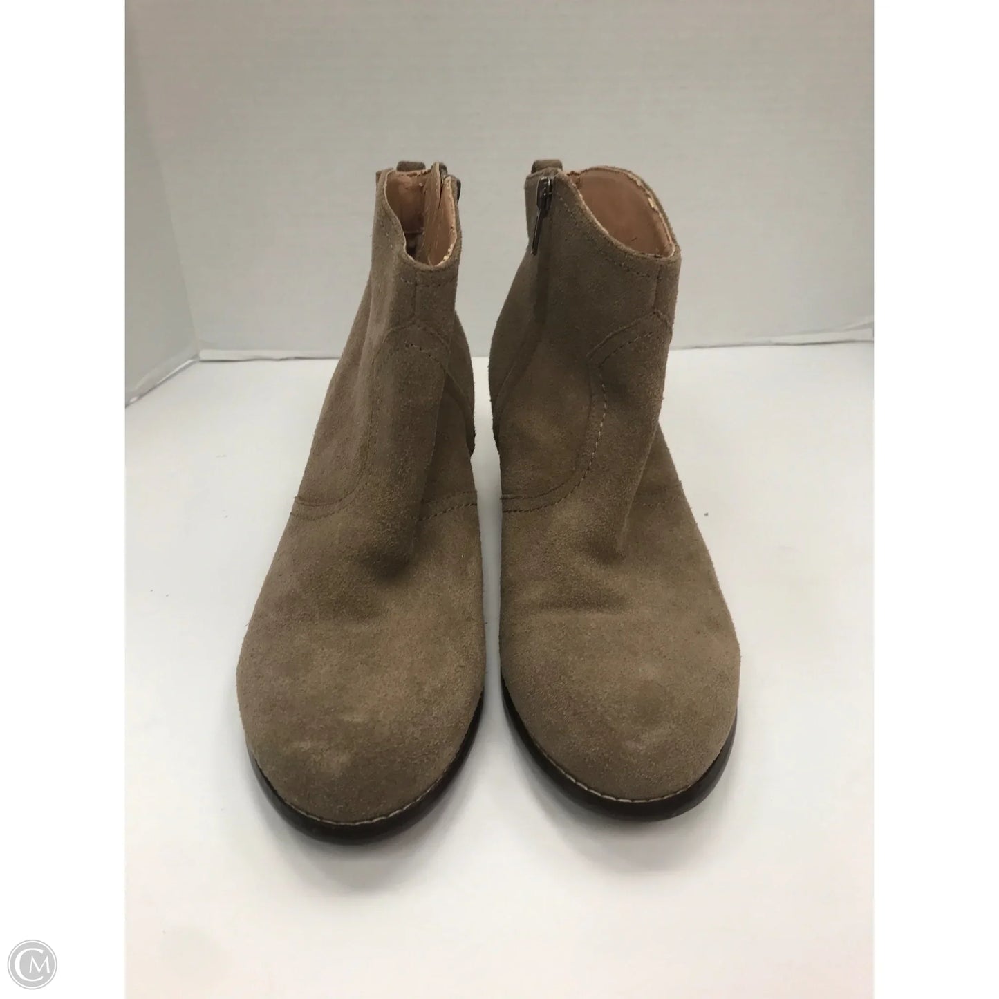 Boots Ankle Heels By Lands End In Tan, Size: 8