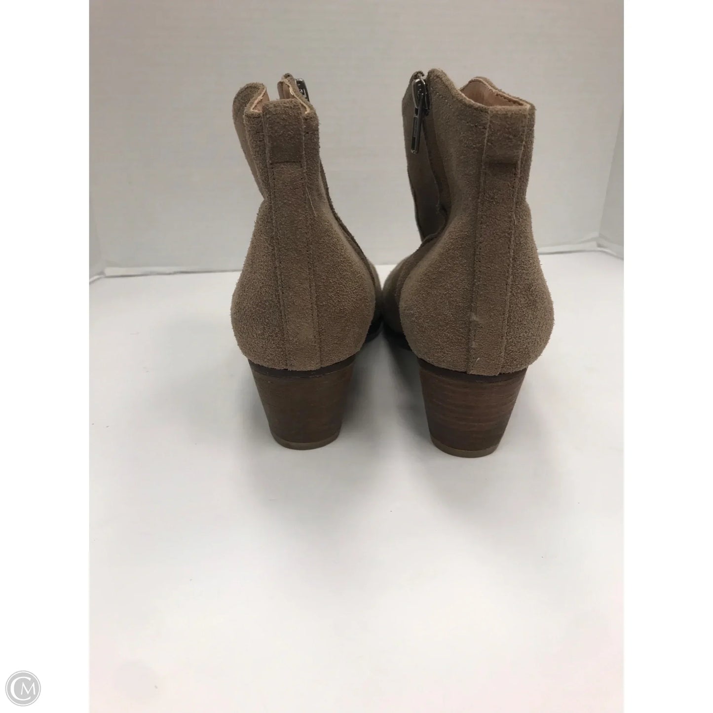 Boots Ankle Heels By Lands End In Tan, Size: 8