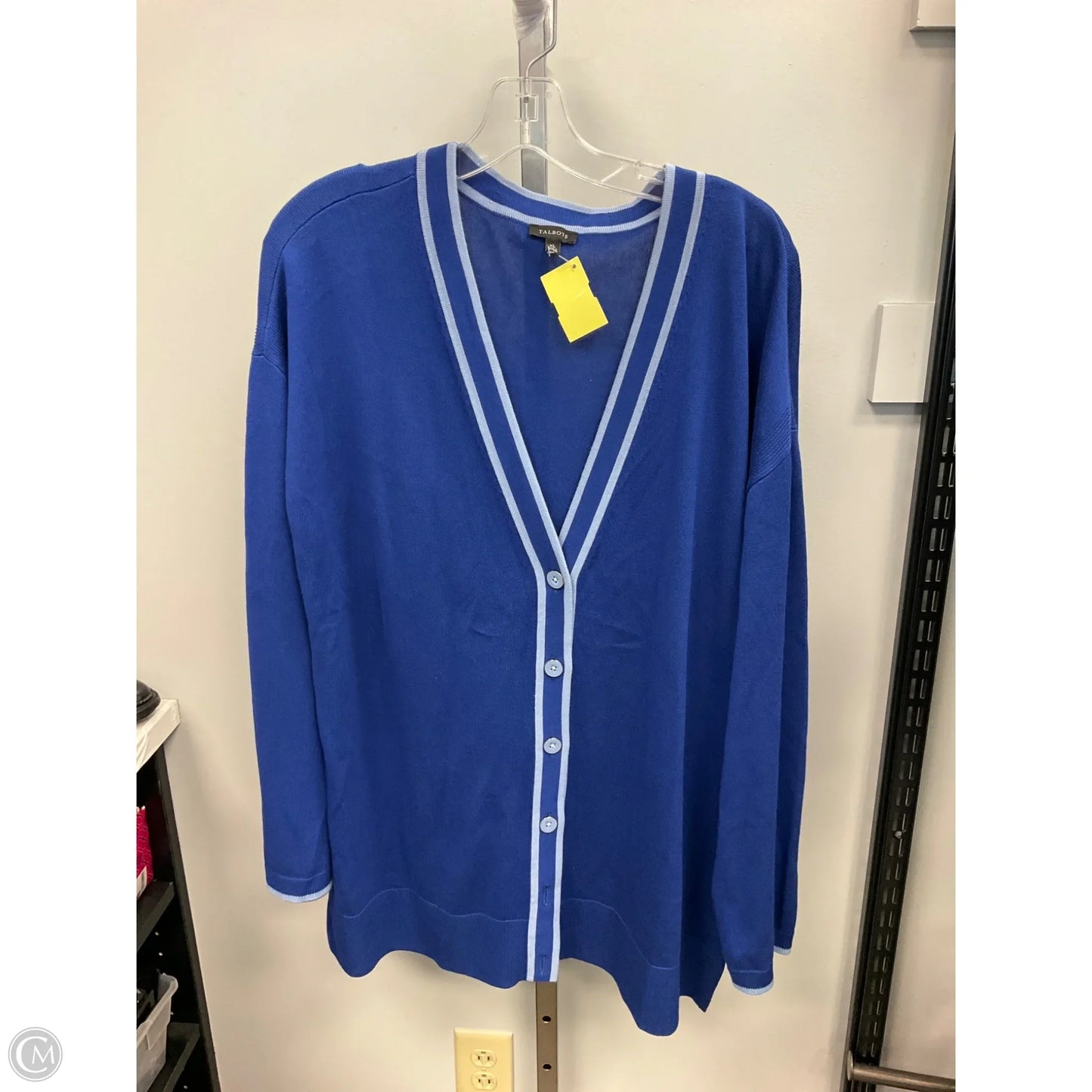 Sweater Cardigan By Talbots In Blue, Size: Xl