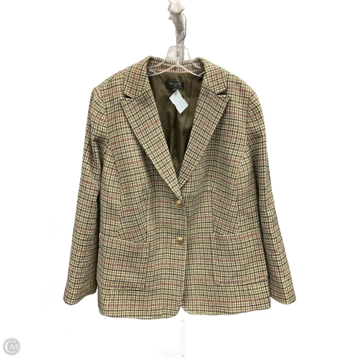Blazer By Talbots In Plaid Pattern, Size: 18