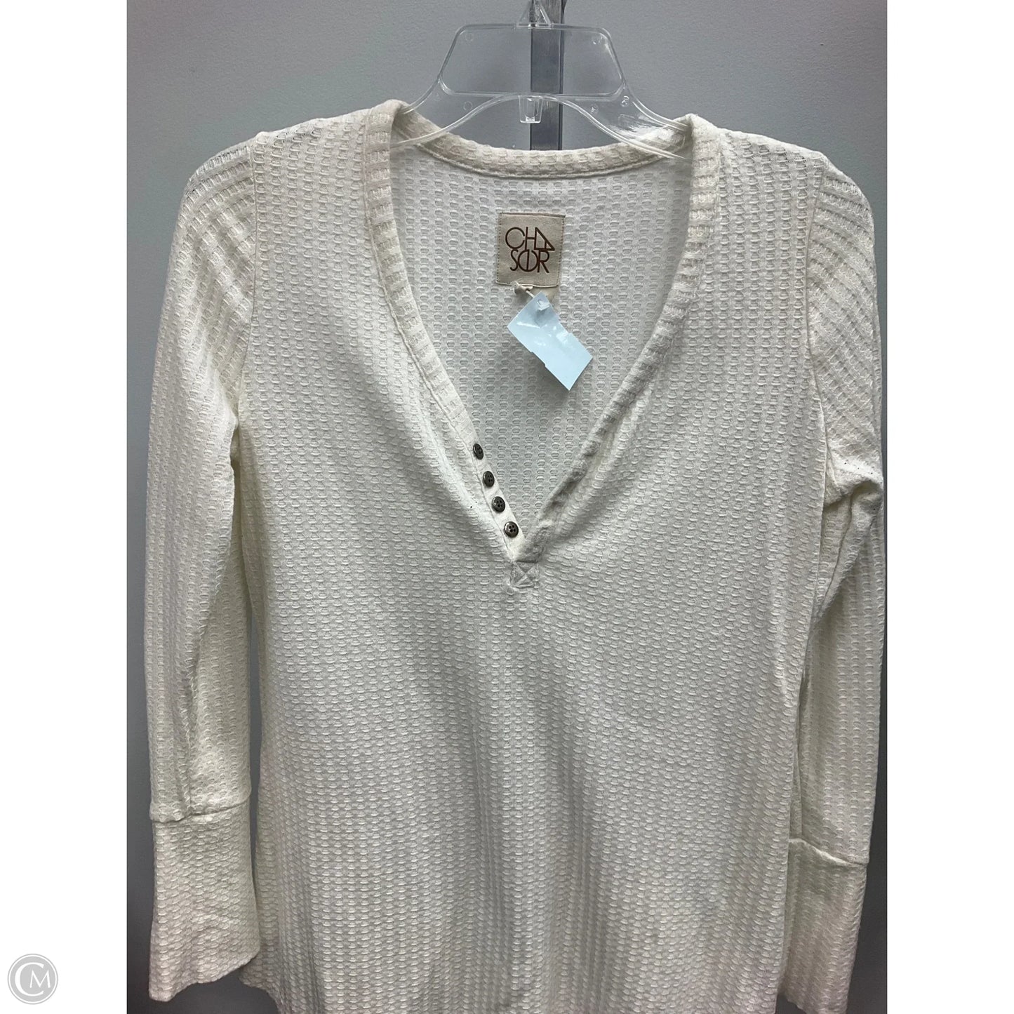 Top Long Sleeve By Chaser In Ivory, Size: M