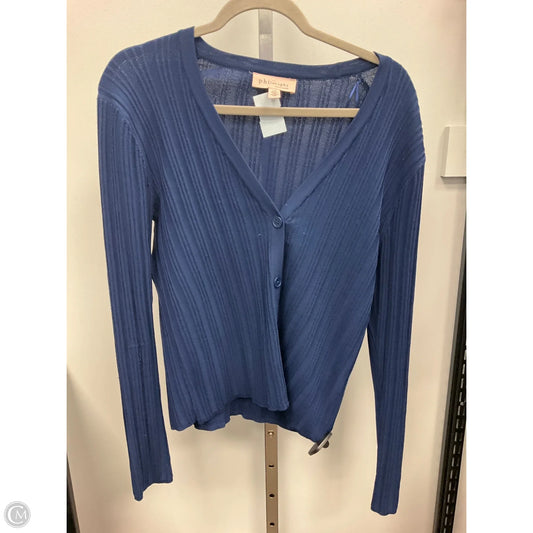 Cardigan By Philosophy In Navy, Size: L