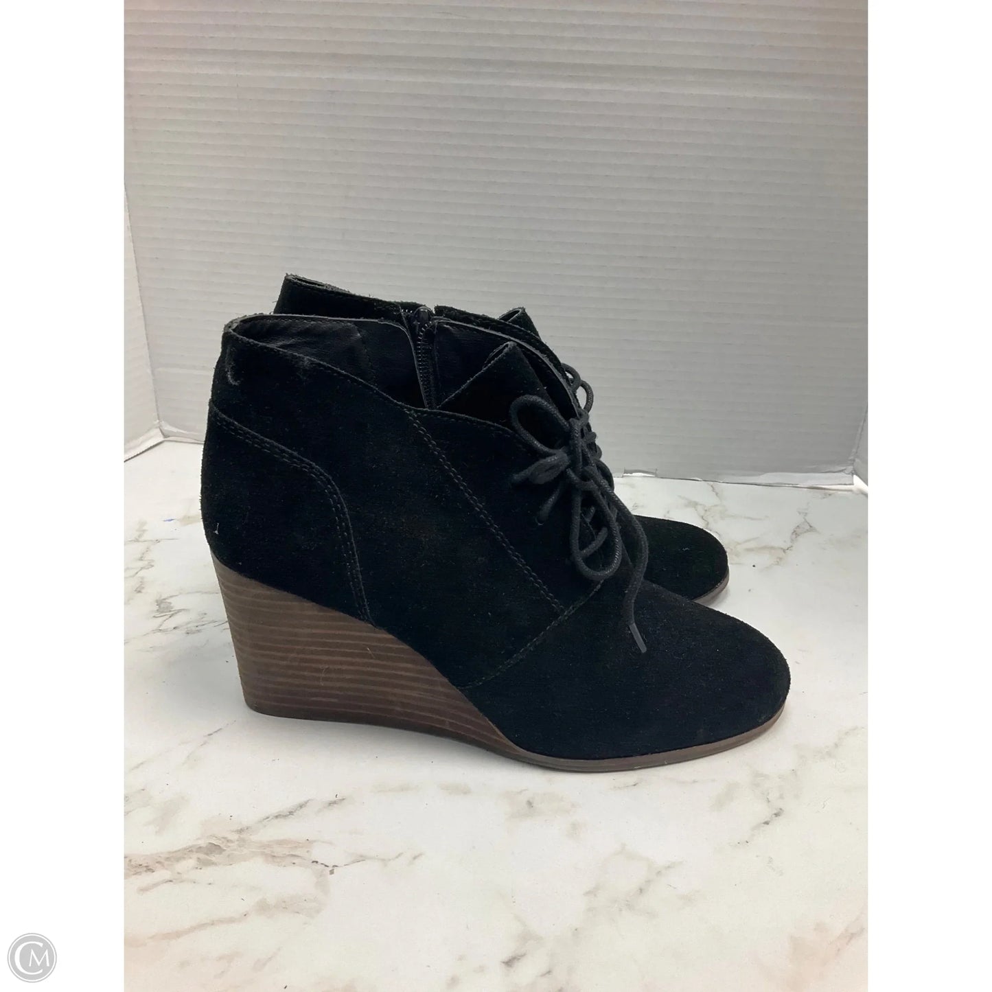 Shoes Heels Wedge By Lucky Brand In Black, Size: 8.5