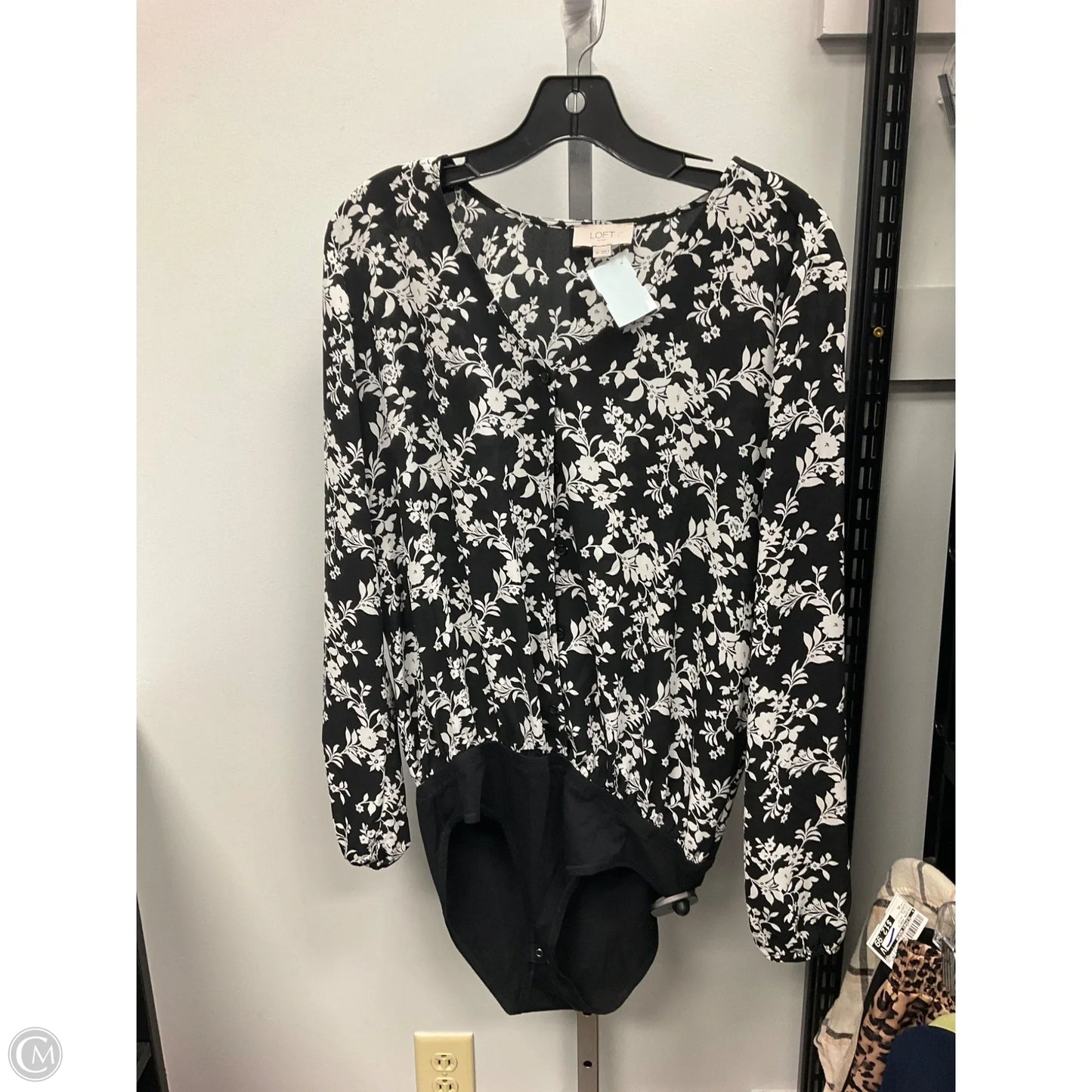 Bodysuit By Loft In Black & White, Size: M