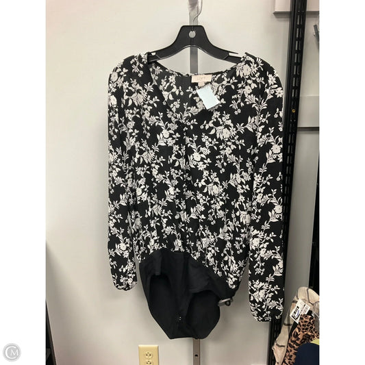 Bodysuit By Loft In Black & White, Size: M