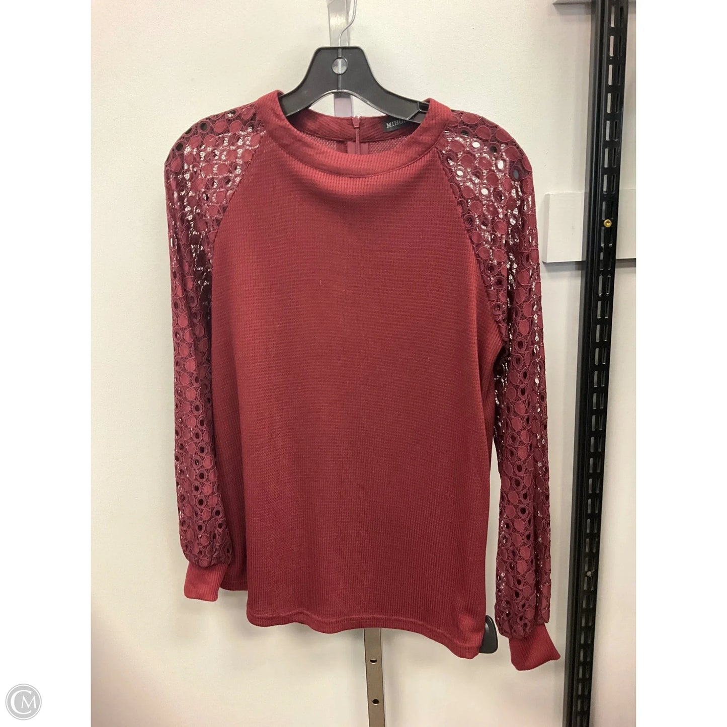 Top Long Sleeve By Miholl In Red, Size: S