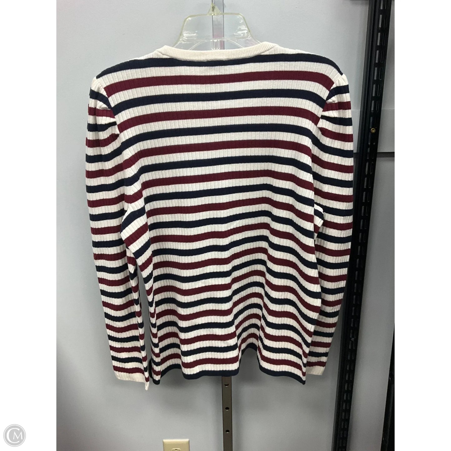 Top Long Sleeve By Talbots In Striped Pattern, Size: Xl