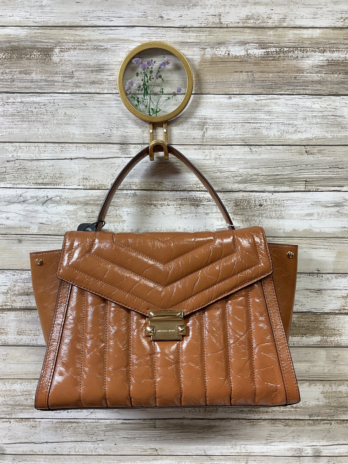 Handbag Designer By Michael Kors In Brown, Size:Medium