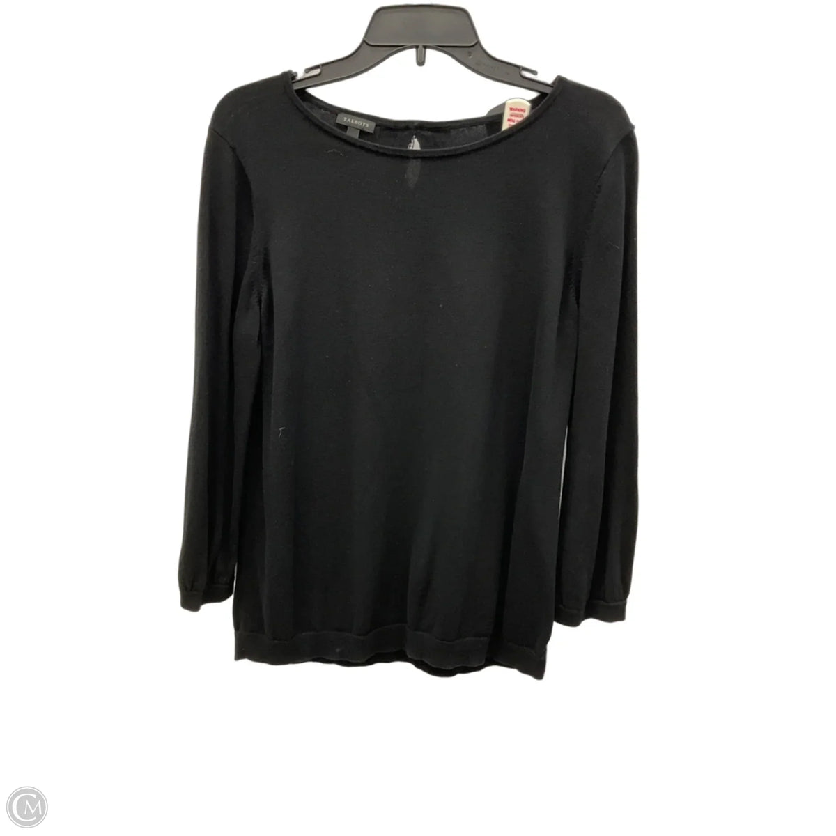 Top Long Sleeve By Talbots In Black, Size: L