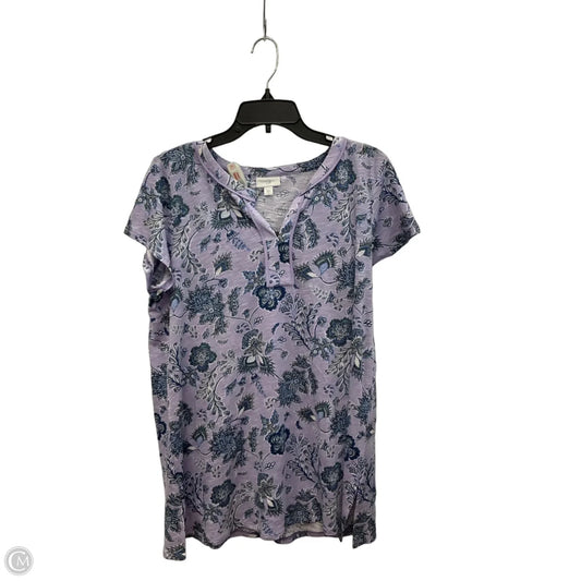 Top Short Sleeve By J. Jill In Blue & Purple, Size: M