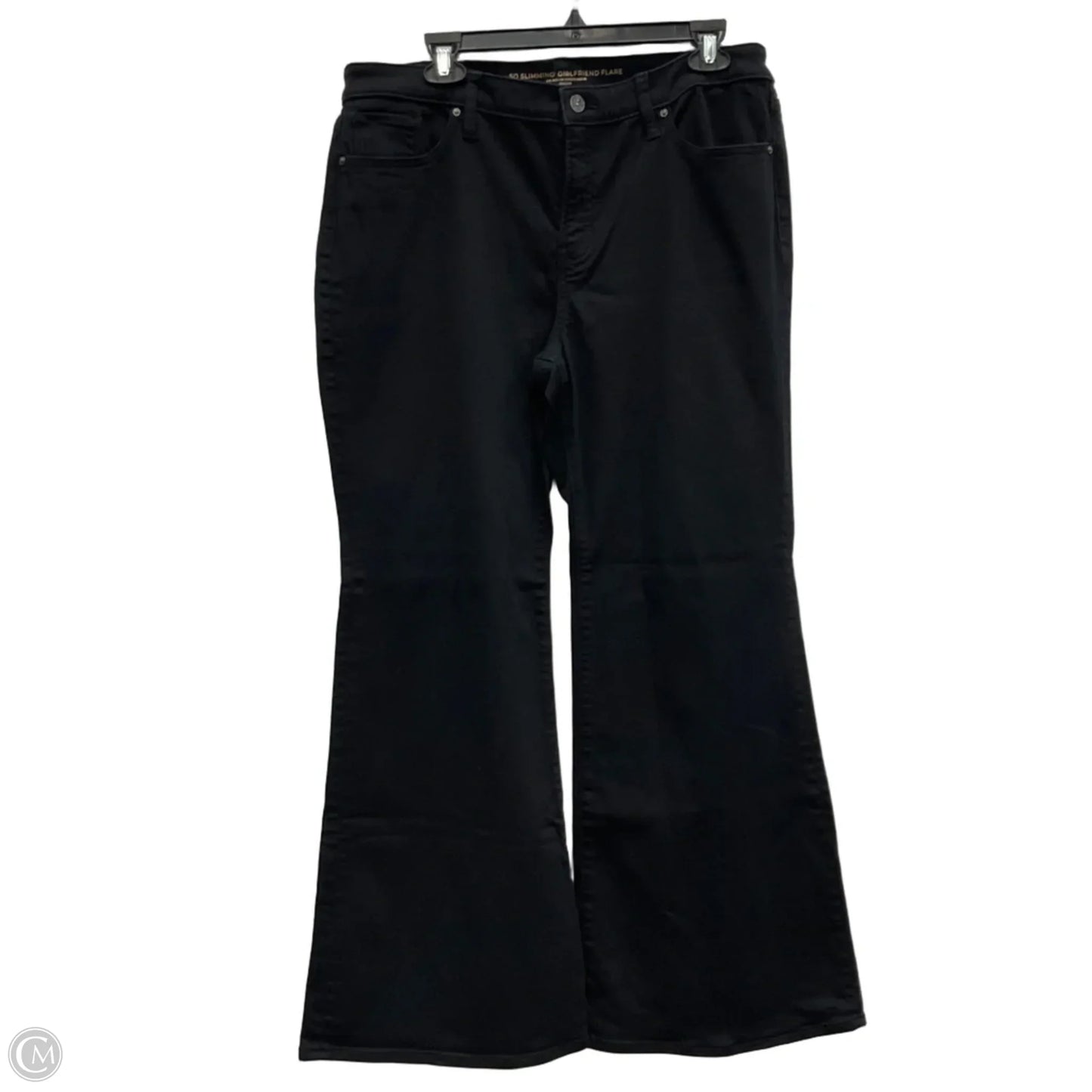 Jeans Flared By Chicos In Black, Size: L