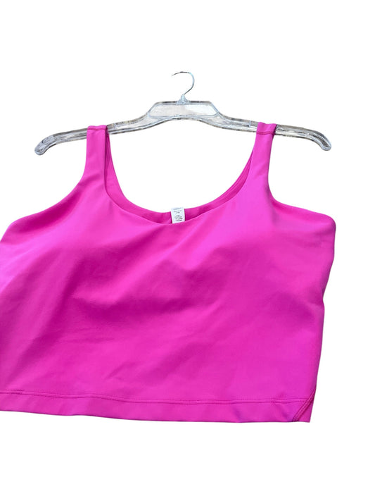 Athletic Tank Top By Lululemon In Pink, Size: 12