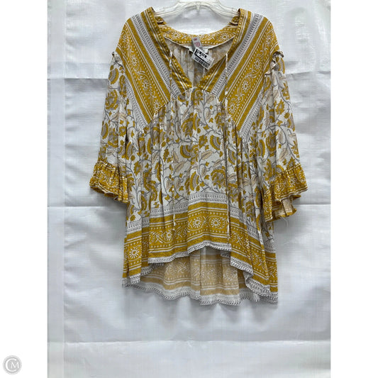 Top Long Sleeve By Rachel Zoe In Yellow, Size: M