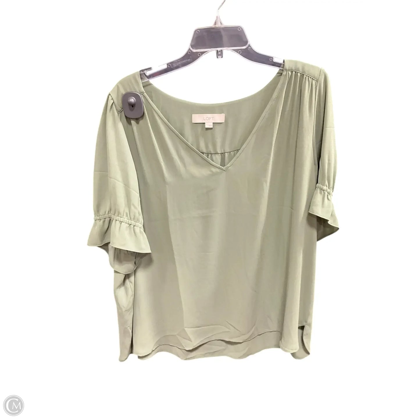 Top Short Sleeve By Loft In Green, Size: Xl