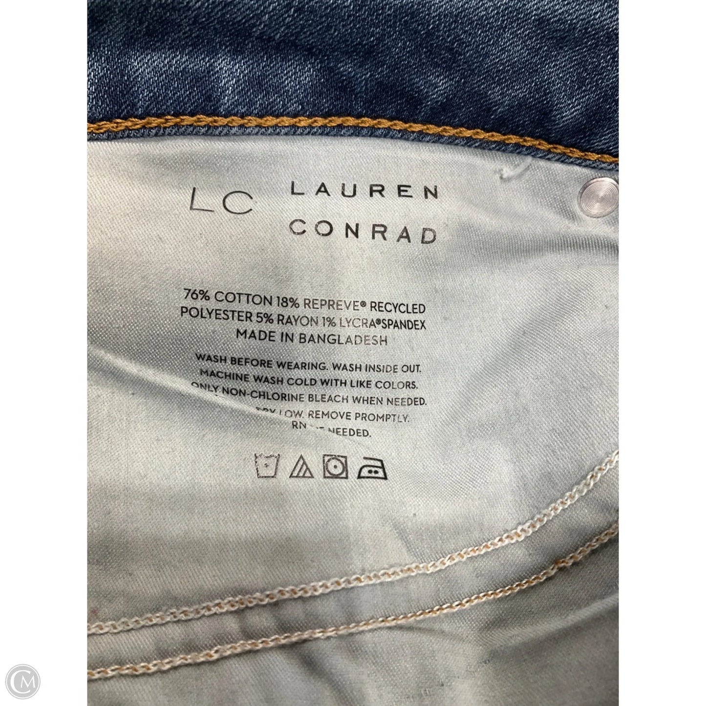 Jeans Skinny By Lc Lauren Conrad In Blue Denim, Size: 14p