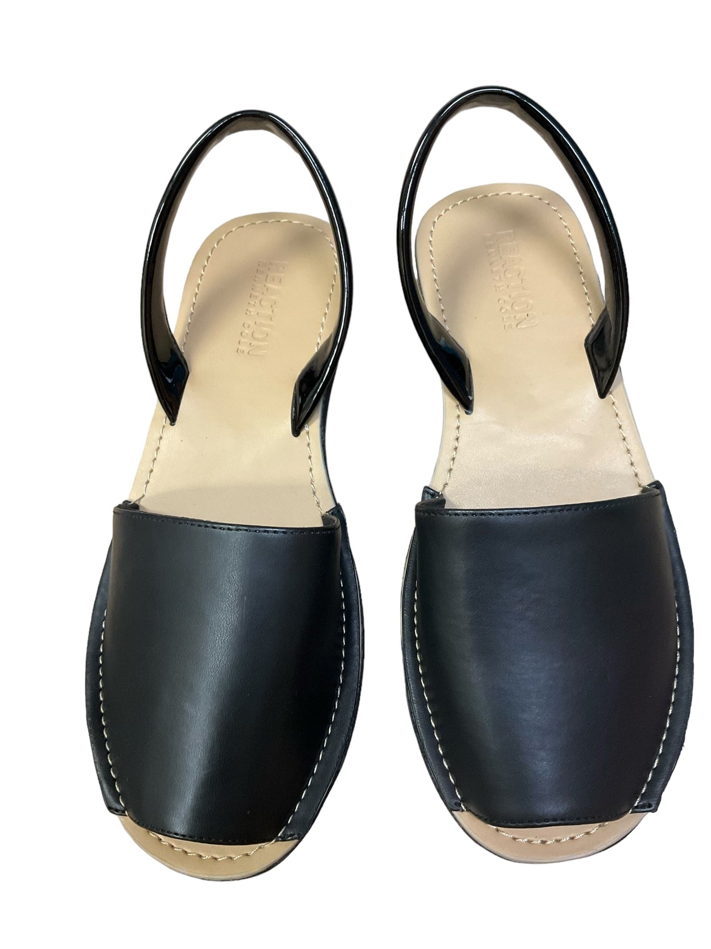 Black Sandals Heels Wedge Kenneth Cole Reaction, Size 6.5