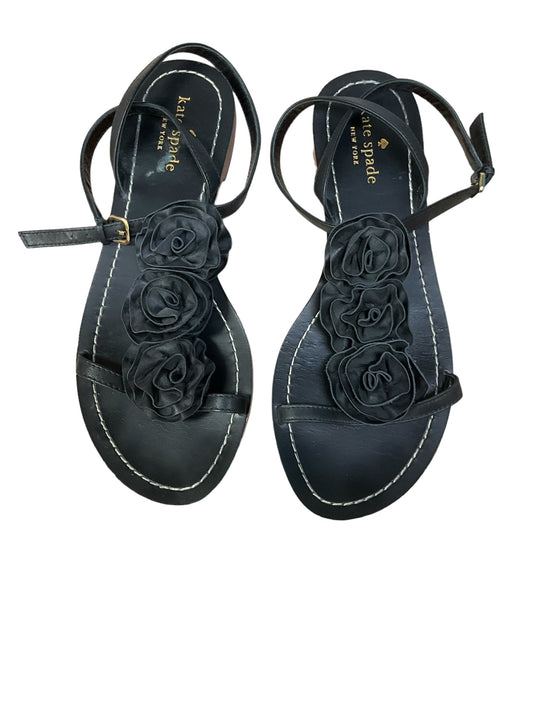 Black Sandals Designer Kate Spade, Size 8