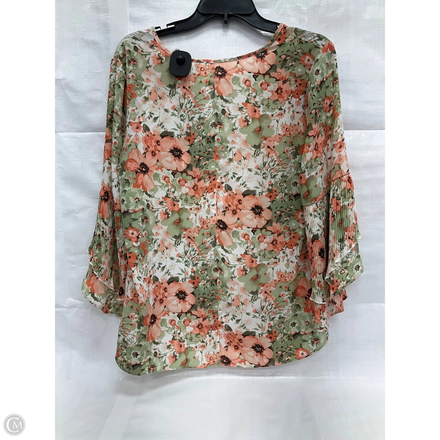 Top Long Sleeve By Cato In Floral Print, Size: M