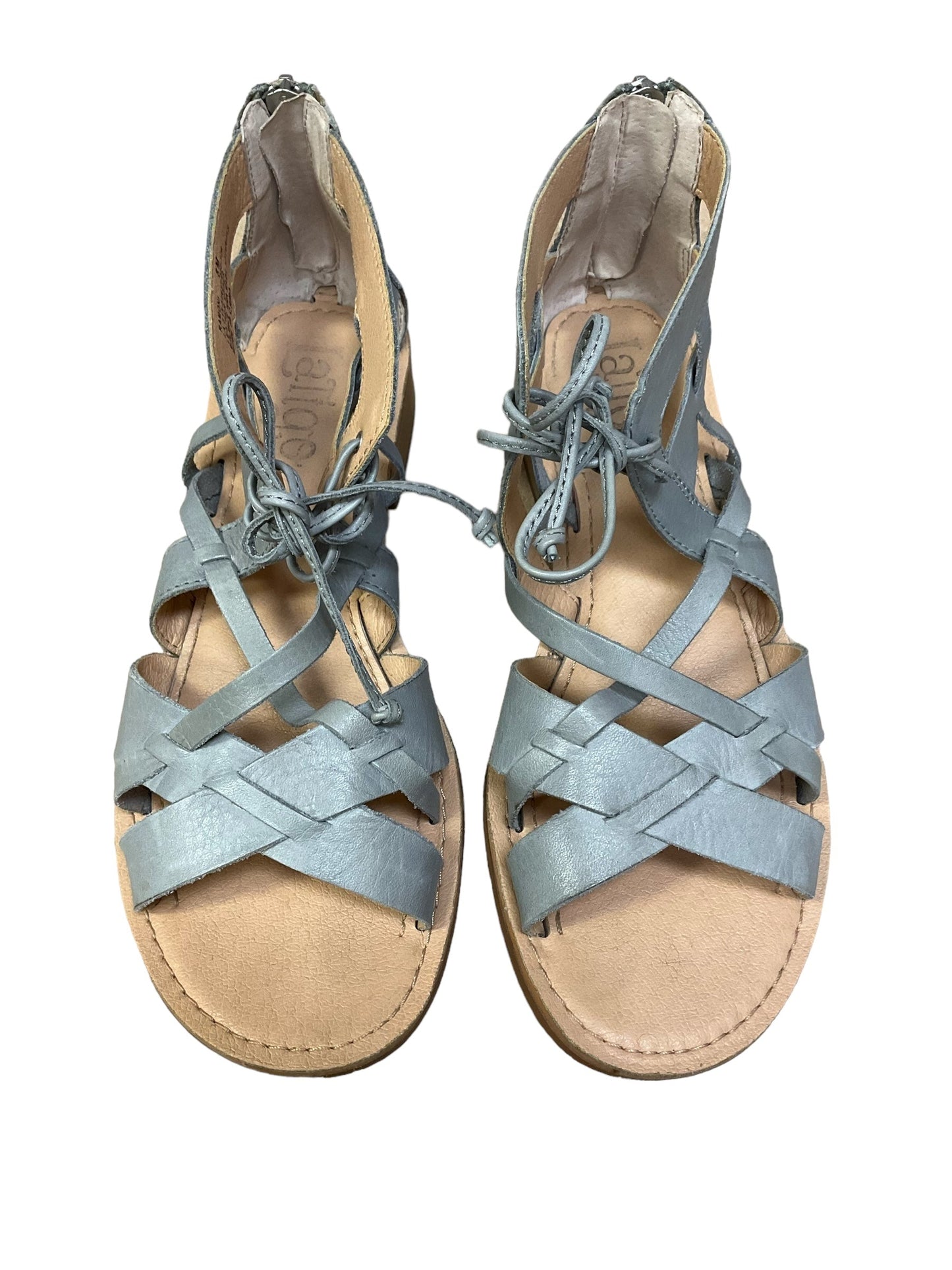 Blue Sandals Flats Cmb, Size 8