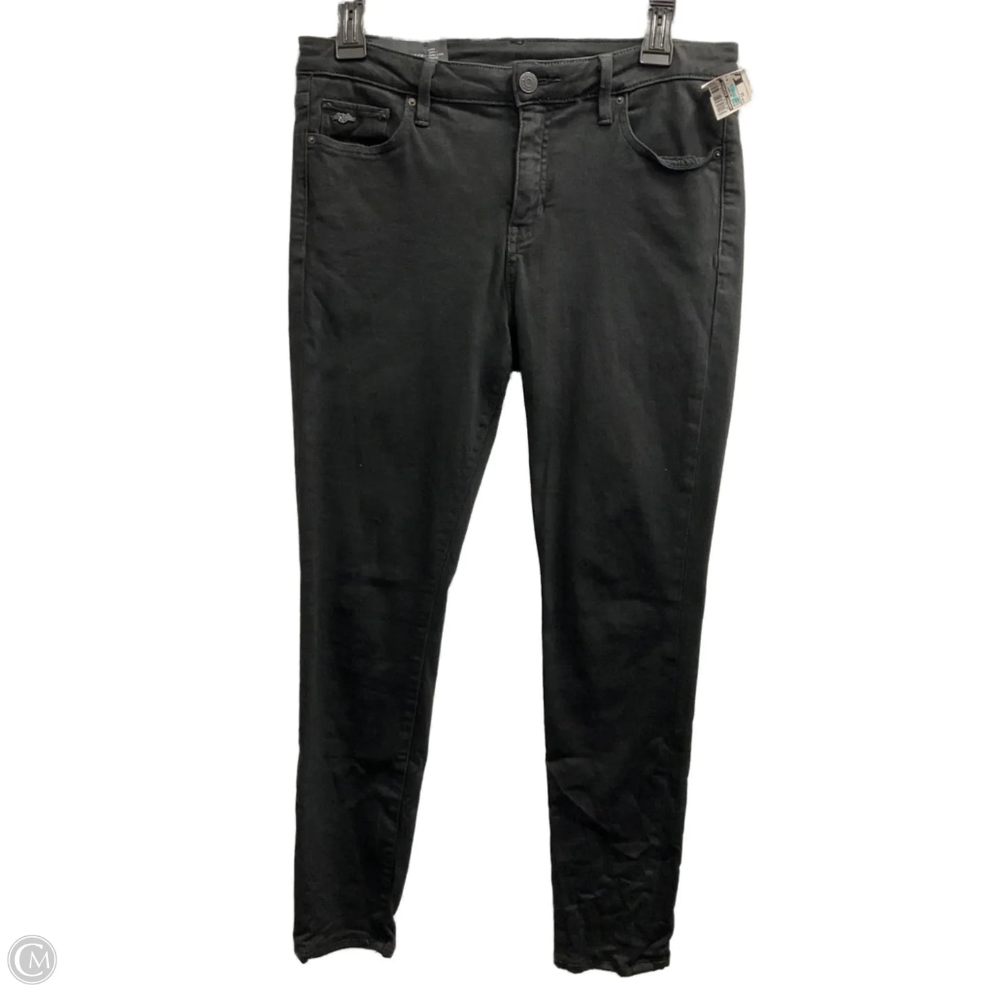 Jeans Skinny By Armani Exchange In Black Denim, Size: 12