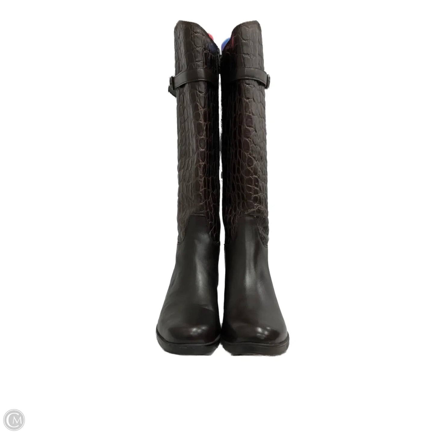 Boots Knee Flats By Clarks In Brown, Size: 5.5