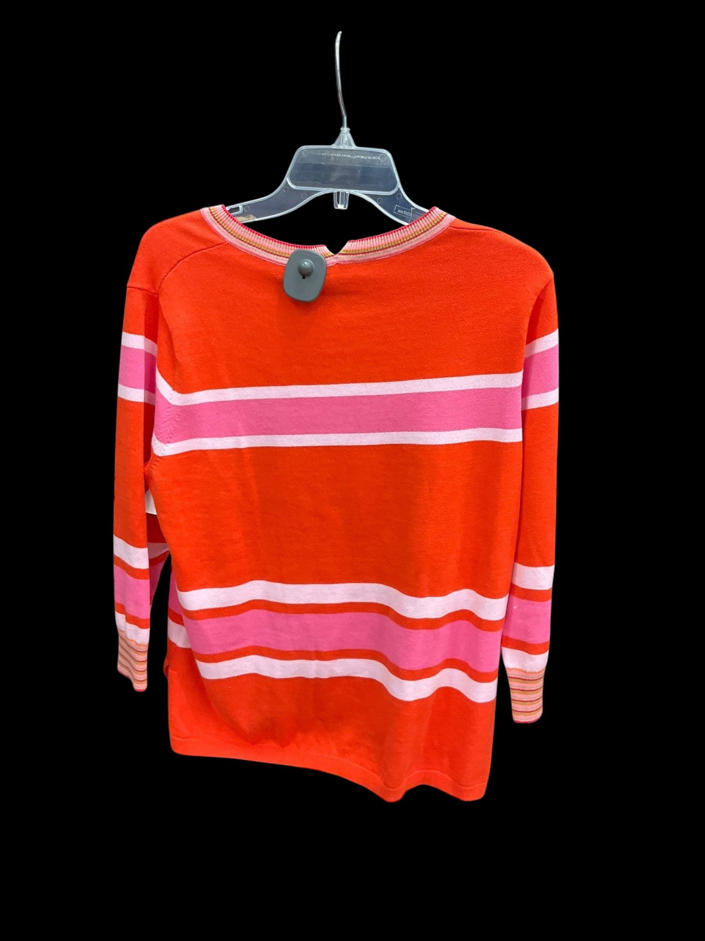 Sweater By Cabi In Orange & Pink, Size: M