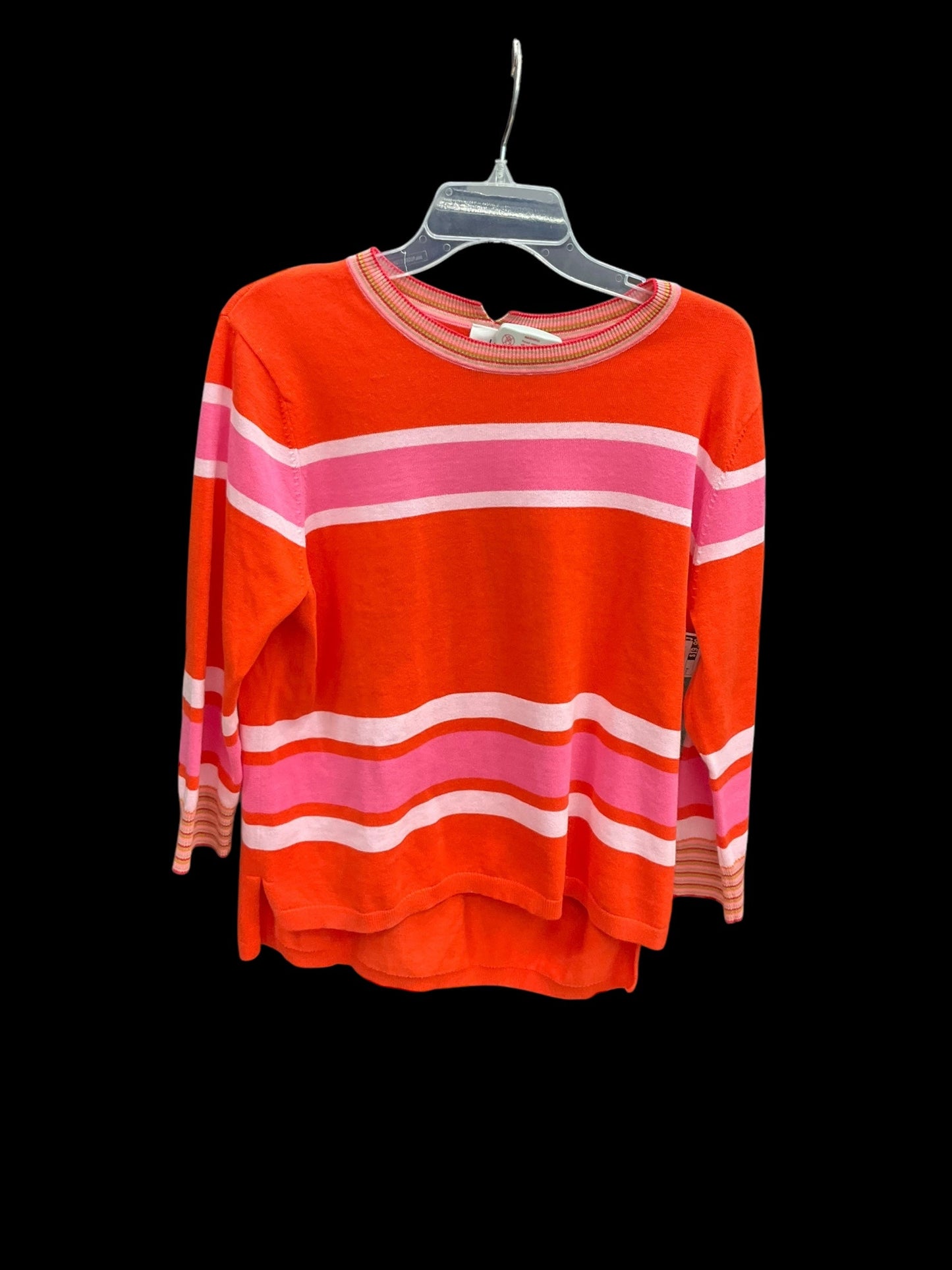 Sweater By Cabi In Orange & Pink, Size: M