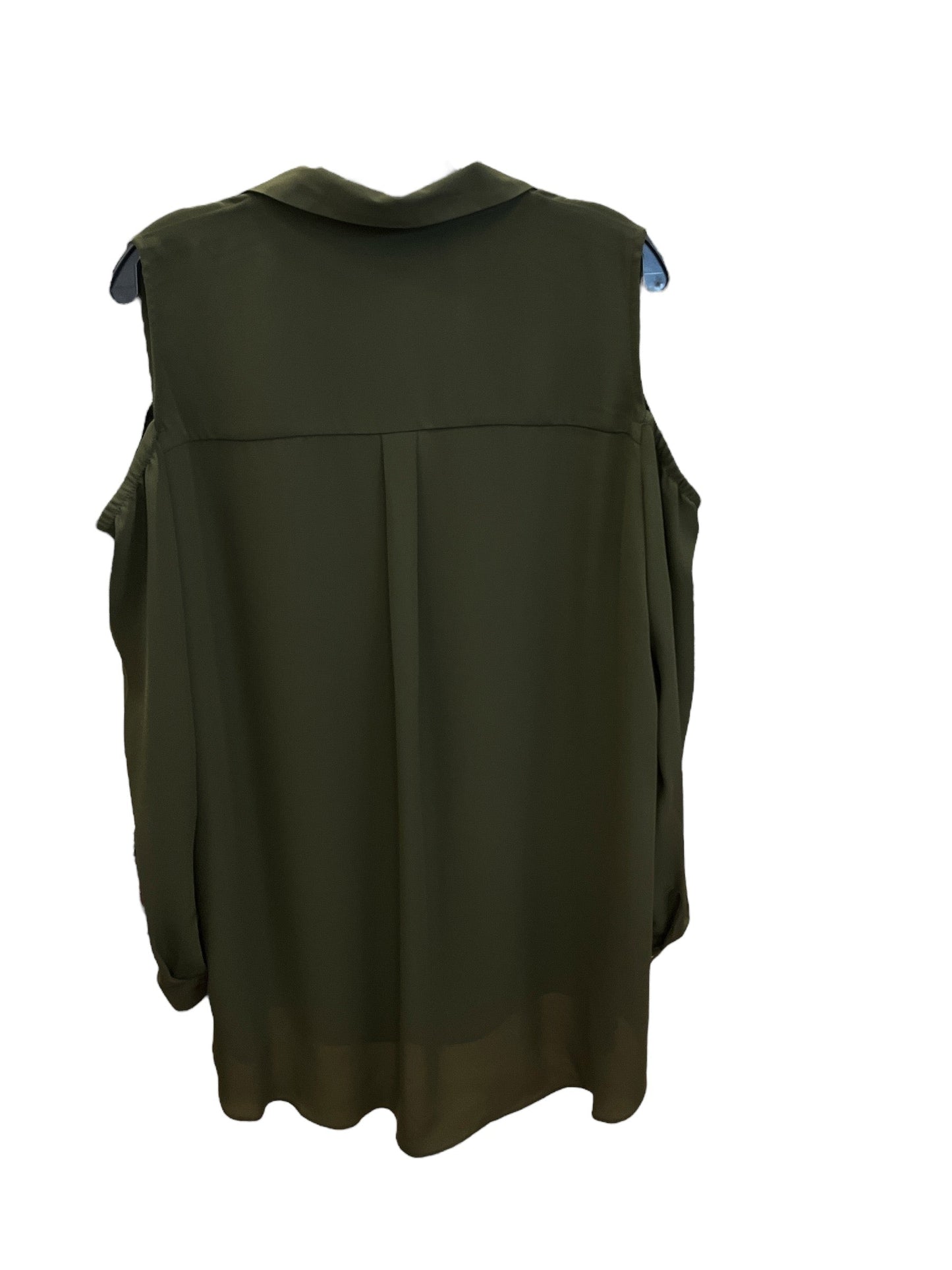 Blouse Long Sleeve By Chelsea And Theodore In Green, Size: Xl