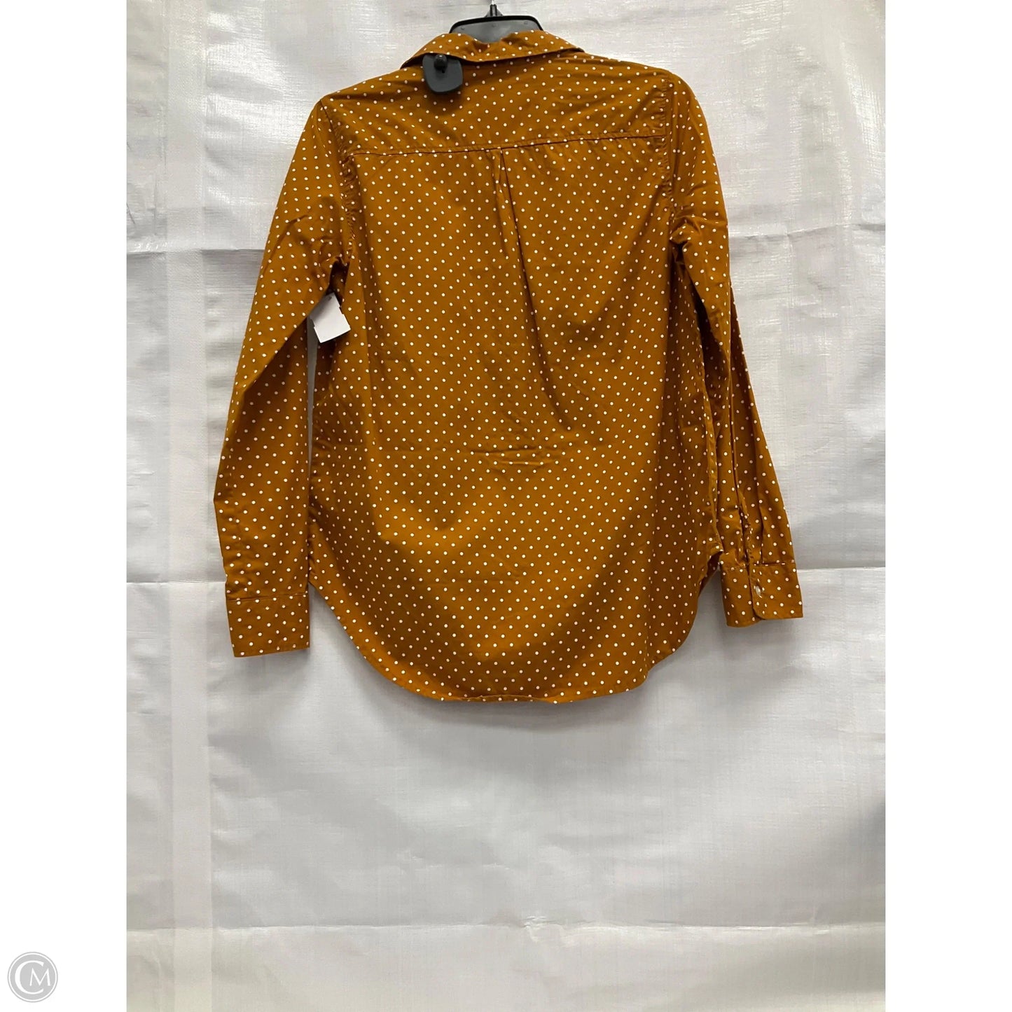 Blouse Long Sleeve By Old Navy In Polkadot Pattern, Size: M