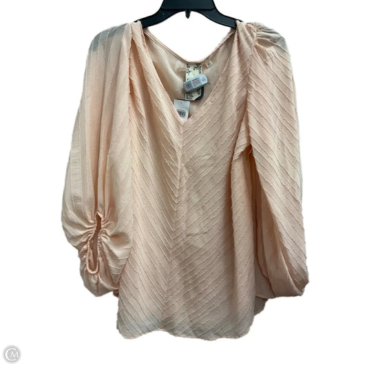 Top Long Sleeve By Blu Pepper In Pink, Size: S