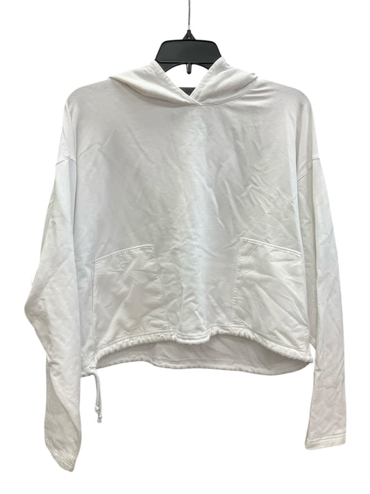 Athletic Top Long Sleeve Hoodie By Outdoor Voices In White, Size: S