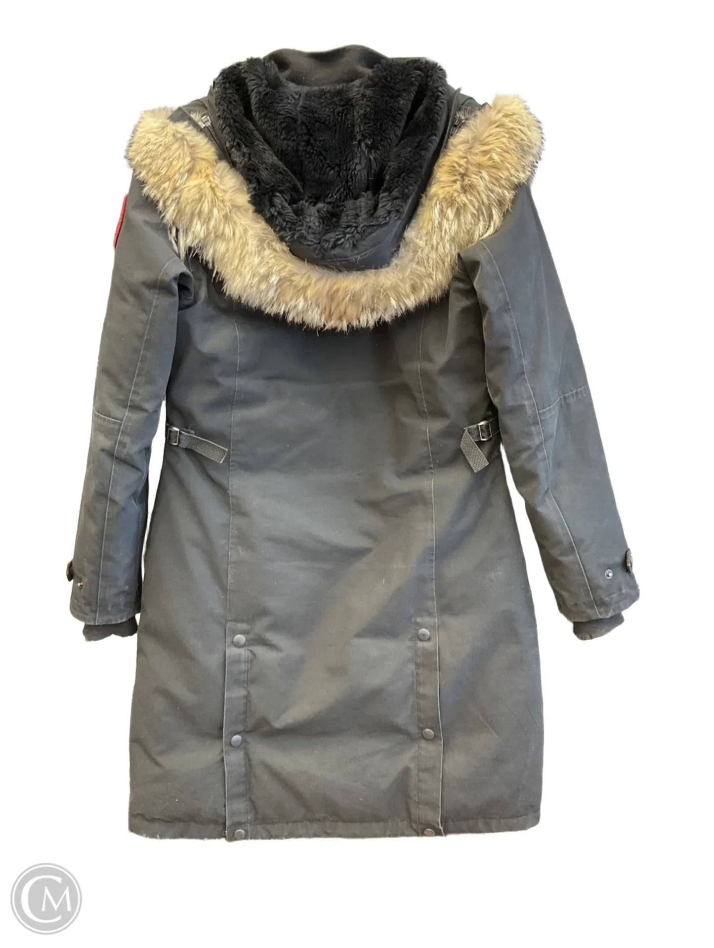 Coat Luxury Designer By Canada Goose In Black, Size: Xs