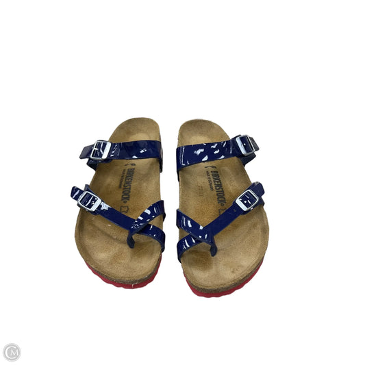 Sandals Flats By Birkenstock In Blue, Size: 10