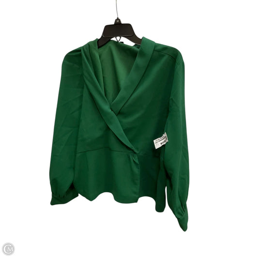 Top Long Sleeve By J. Crew In Green, Size: 3x