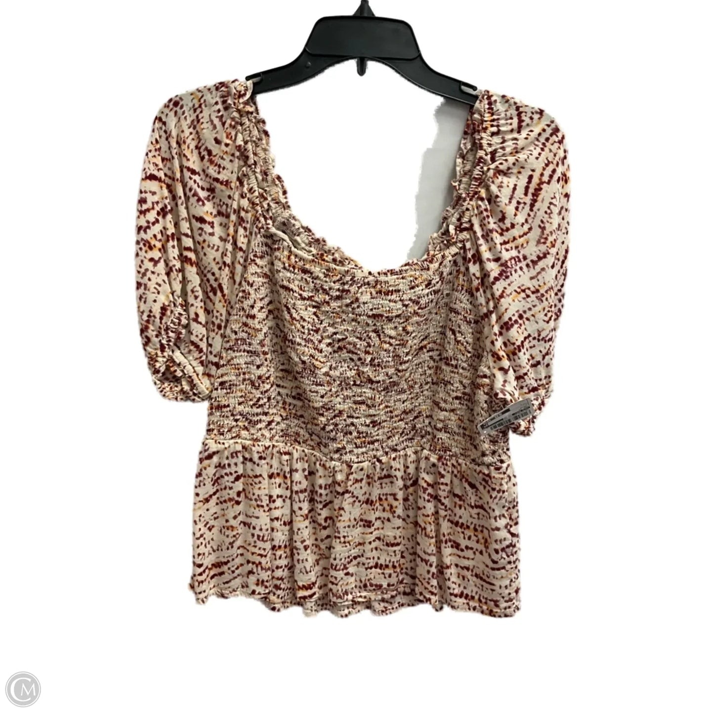 Top Short Sleeve By Old Navy In Cream, Size: L