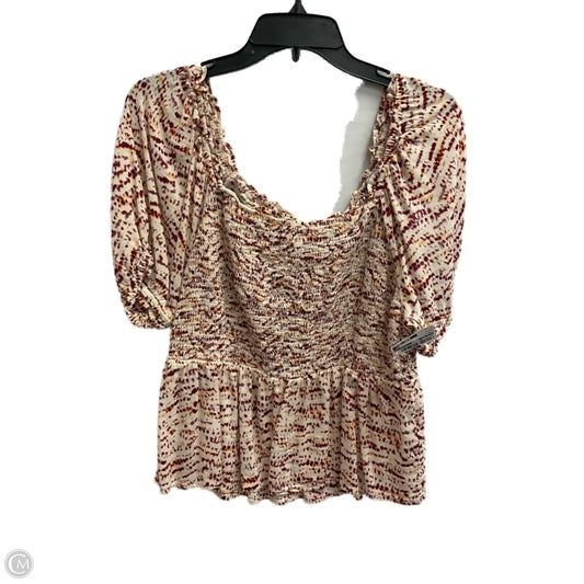 Top Short Sleeve By Old Navy In Cream, Size: L