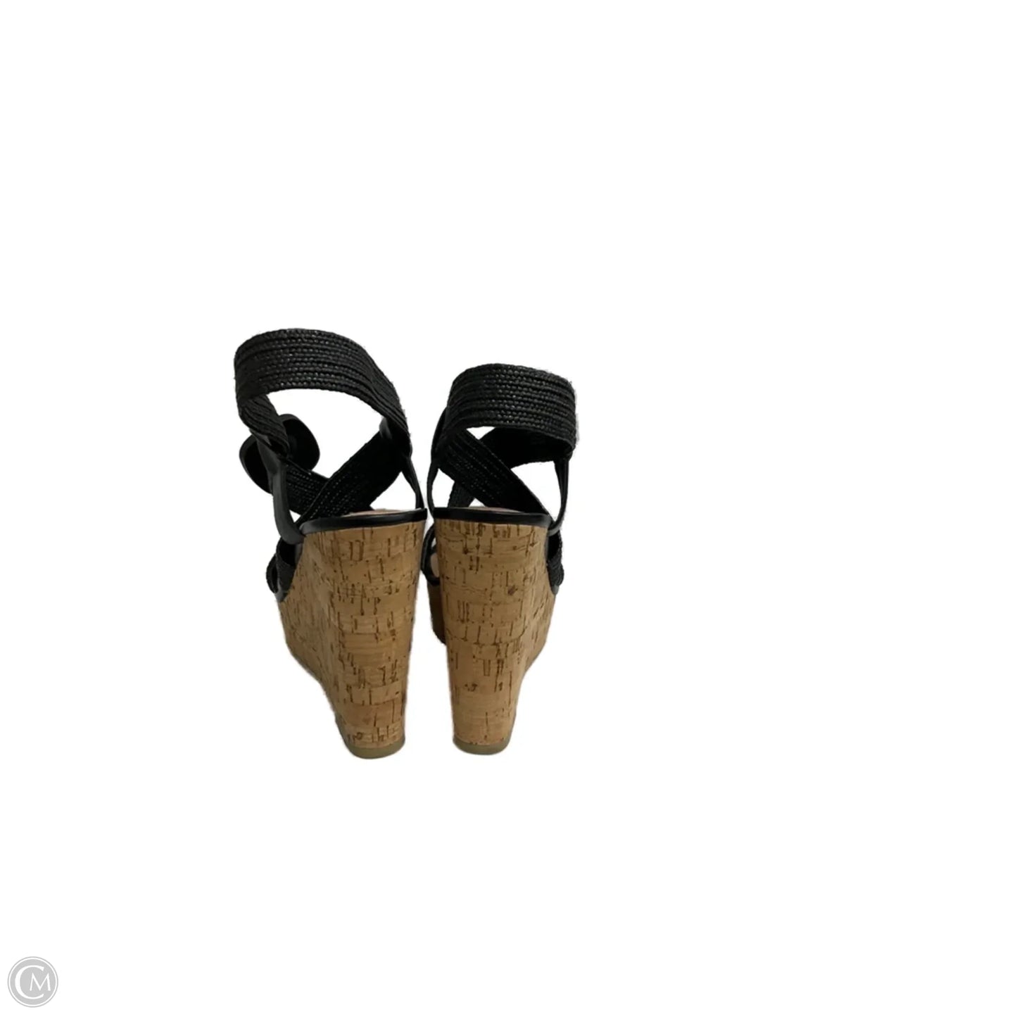 Sandals Heels Wedge By Steve Madden In Black, Size: 9.5