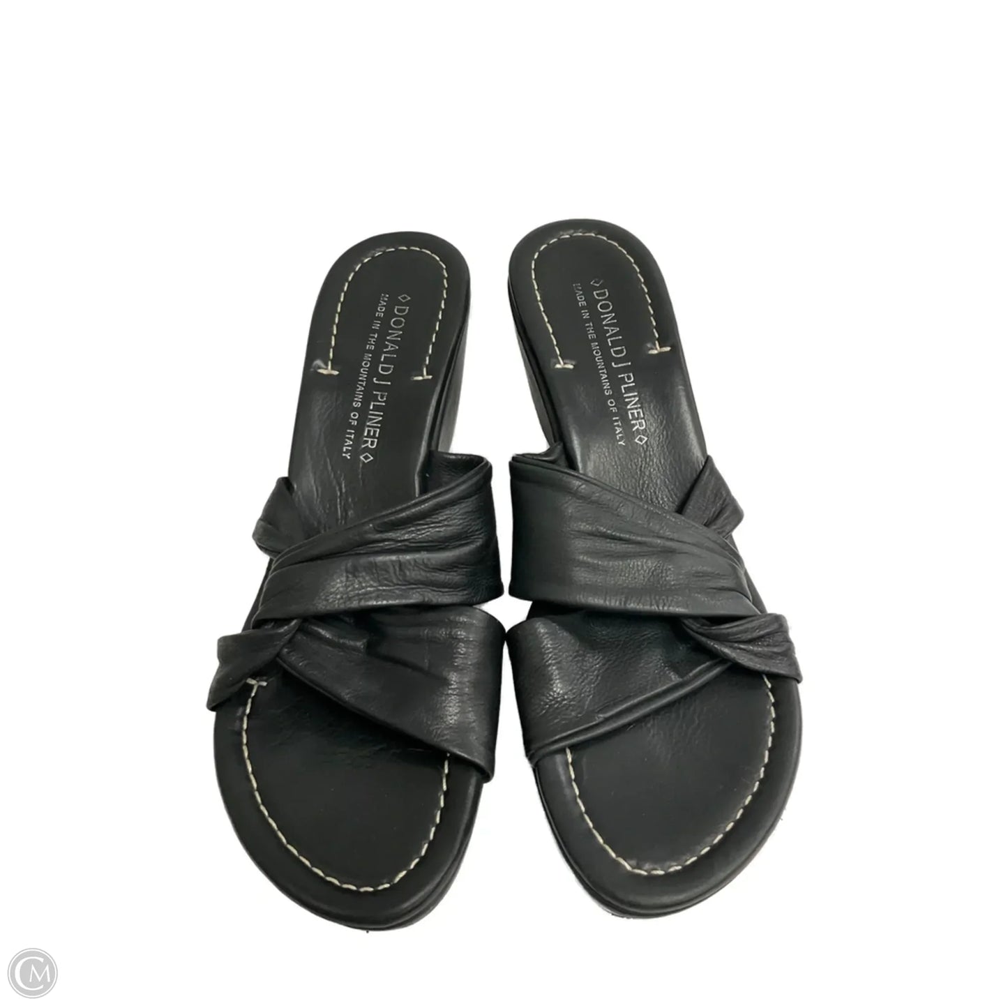 Sandals Heels Wedge By Donald Pliner In Black, Size: 6