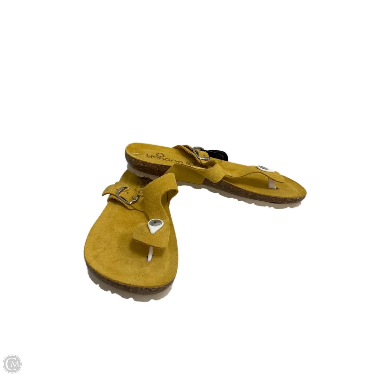 Sandals Flats By Clothes Mentor In Yellow, Size: 8