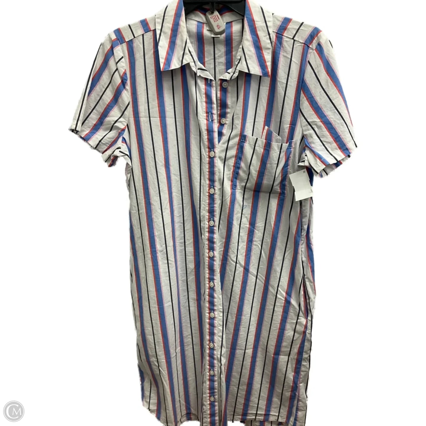 Dress Casual Midi By J. Crew In Striped Pattern, Size: M