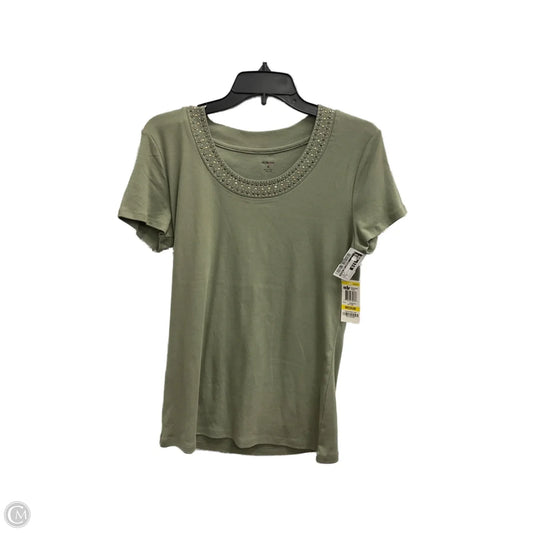 Top Short Sleeve By Style And Company In Green, Size: M