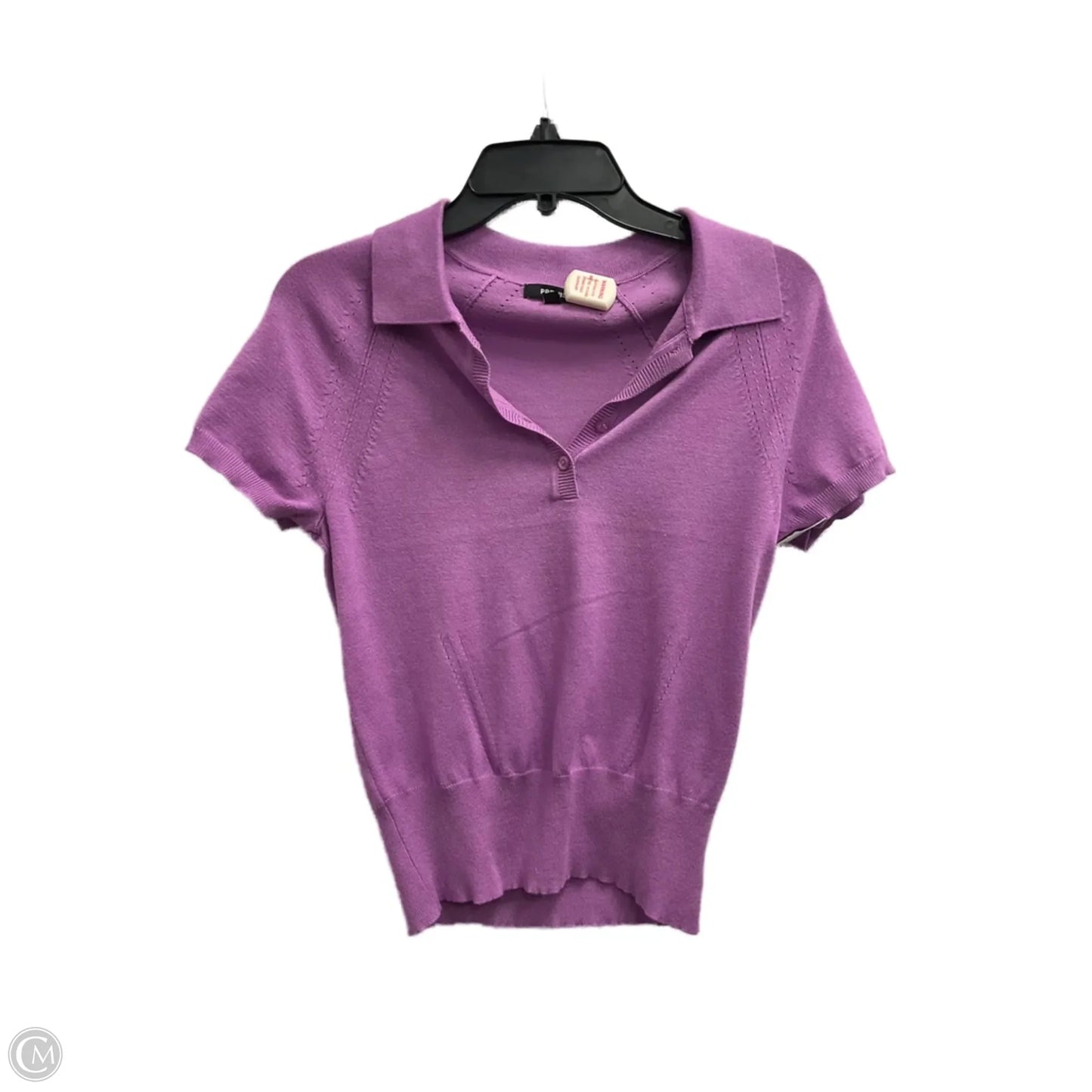 Top Short Sleeve By Premise In Purple, Size: S
