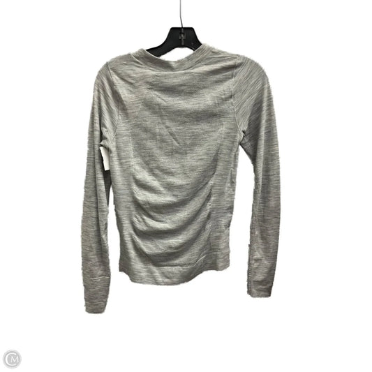 Athletic Top Long Sleeve Crewneck By Athleta In Grey, Size: S
