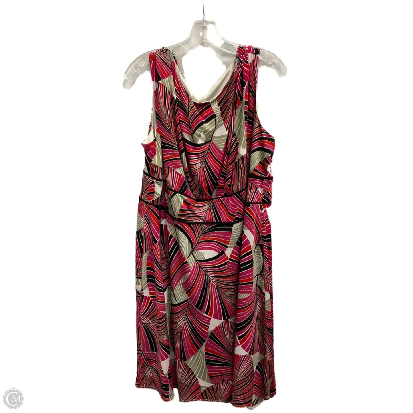 Dress Work By Dressbarn In Orange & Pink, Size: 3x