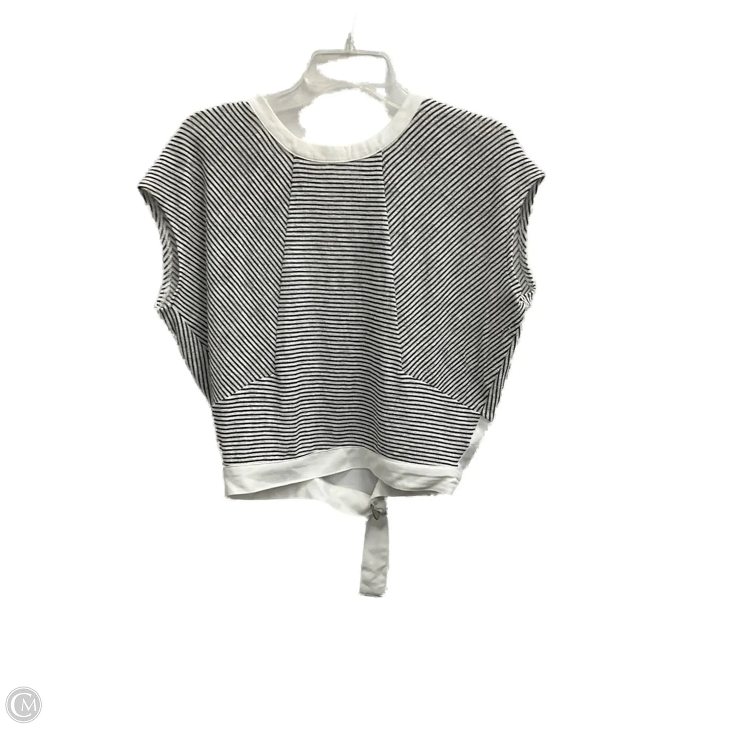 Top Short Sleeve By Express In Striped Pattern, Size: M