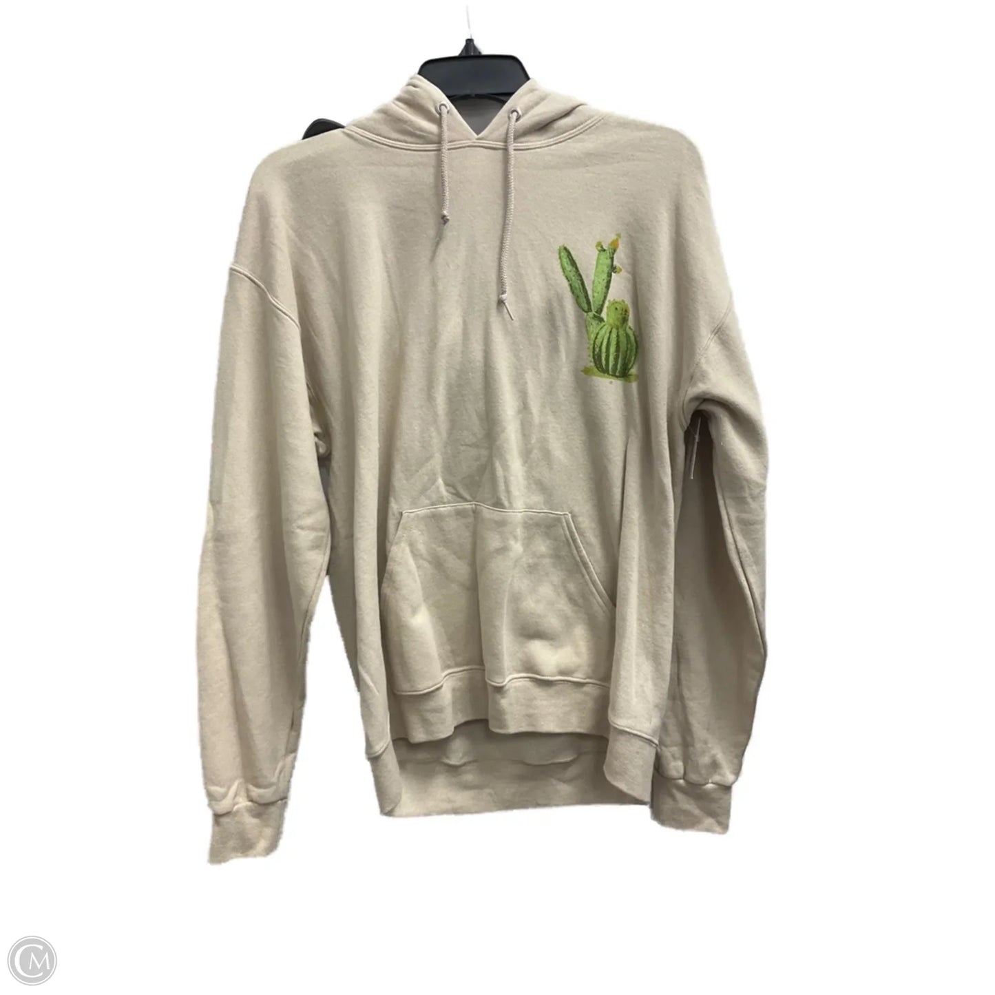 Sweatshirt Hoodie By Clothes Mentor In Beige, Size: M